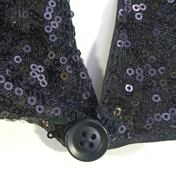 Vintage Party Cap Sleeve Backless Sequin Bodycon Dress Women's Size M - Picture 13 of 15